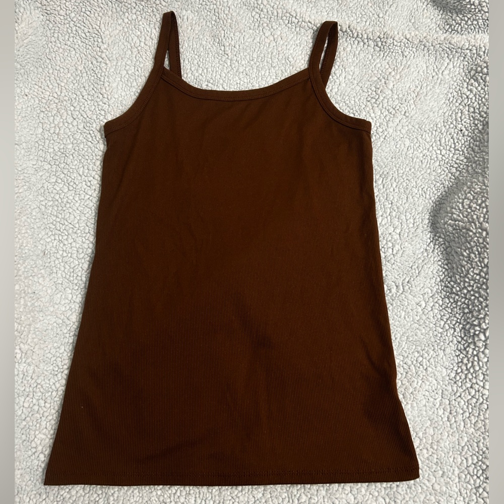 Brown Sleeveless Top